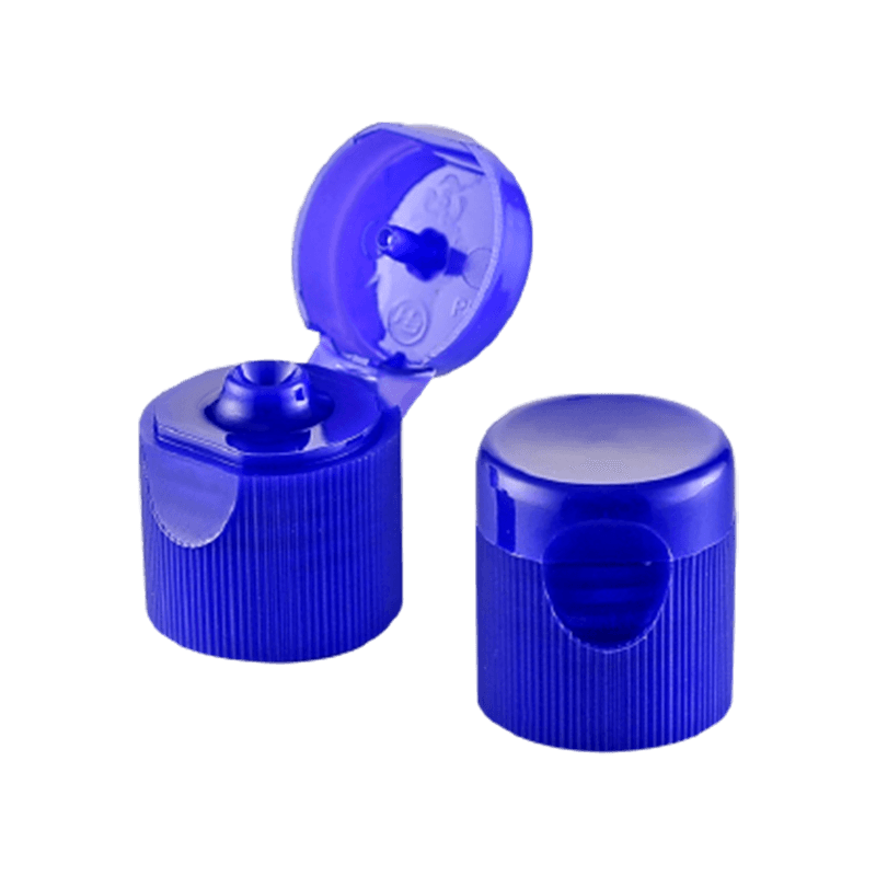 Tmavě modrý plastový uzávěr pro biomedicínu